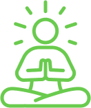 A human meditating A human meditating